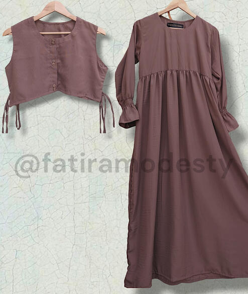 Dark Brown Koti Abaya